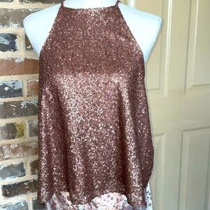 Clover + Scout Sequin Halter Size Small